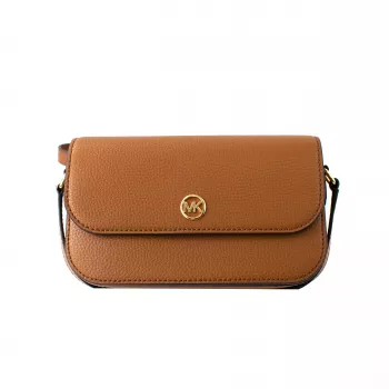 Michael Kors Jet Set Travel Crossbody Bag Luggage Signature Logo-Print Coated Canvas Gold-Tone Hardware