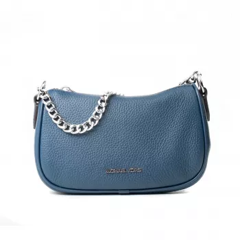 Michael Kors Jet Set Travel Crossbody Bag Navy Signature Coated Canvas