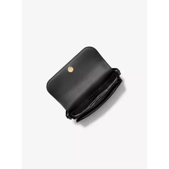 Michael Kors Jet Set Travel Crossbody Bag, Saffiano Leather, Black, 21x14x4.5 cm
