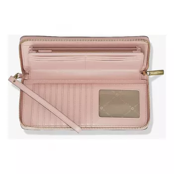 MICHAEL KORS Jet Set Travel Powder Blush Saffiano Ādas aproču maks 35R4GTVT3VPOW
