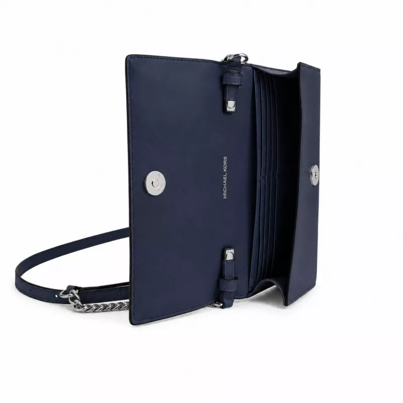 MICHAEL KORS Jet Set Travel Saffiano ādas crossbody soma tumši zila