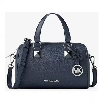 Michael Kors Jet Set Travel Sieviešu Saffiano ādas crossbody soma, tumši zilā krāsā, 19x13x9 cm