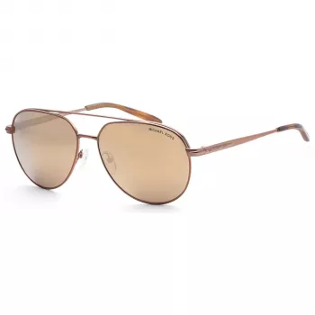 Michael Kors MK1142-18927P Aviator Saulesbrilles - Gunmetal Rāmis, Pelēkas Polarizētas Lēcas, 60/15/145 mm