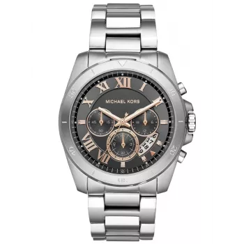 MICHAEL KORS Vīriešu MK8609 Analogais kvarca hronogrāfa pulkstenis, 50mm Zila ciparnīca un tērauda aproce
