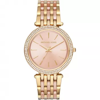 Michael Kors MK3507 Sieviešu pulkstenis ar rožu zelta tērauda korpusu un kristāla akcentiem