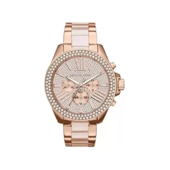 Michael Kors MK6096 Sieviešu pulkstenis ar hronogrāfu, rožu zelta tērauds, 42mm