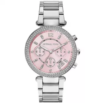 Michael Kors MK6105 Sieviešu hronogrāfa pulkstenis rozā zelta tērauda korpusā 39mm