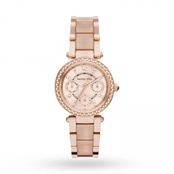 Michael Kors MK6110 Sieviešu rokas pulkstenis rozā zeltā, nerūsējošais tērauds, 33 mm
