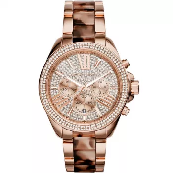 Michael Kors MK6159 Women's Rose Gold-Tone Stainless Steel Chronograph Watch 41.5mm