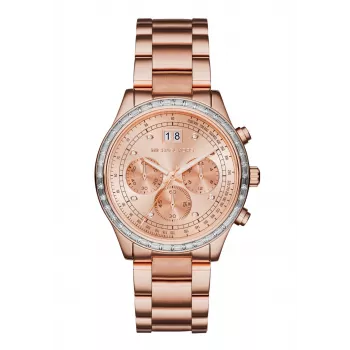 Michael Kors MK6204 Sieviešu hronogrāfa pulkstenis, rozā zelta tērauds, 40mm
