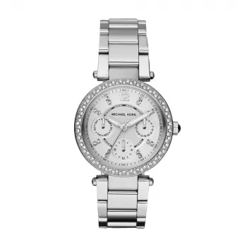 Michael Kors Parker Mini sieviešu hronogrāfa kvarca pulkstenis MK5615 33mm rožu zelta nerūsējošais tērauds