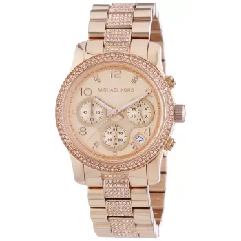 Michael Kors Parker sieviešu hronogrāfa pulkstenis MK5827 38mm rozā zeltā tērauds