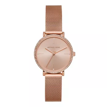Michael Kors Pyper sieviešu pulkstenis MK7122 32mm rozā zelta krāsas nerūsējošais tērauds