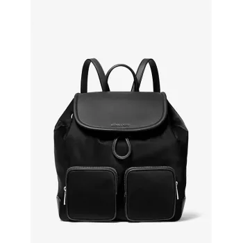 Michael Kors Unisex mugursoma 30S4SRKB7CBLA – melna oļādas, augšējais rāvējslēdzējs, 34x35x14 cm