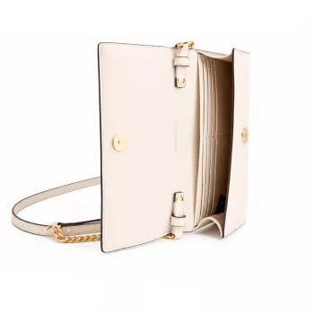 MICHAEL KORS sieviešu Jet Set Travel Saffiano ādas plecu soma 35S6G2ZC7YLTC 22x15x4cm