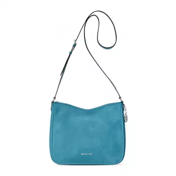 Michael Kors Women's Jet Set Travel Saffiano Leather Dome Crossbody Bag - Navy (30 x 26 x 8 cm)
