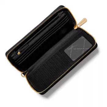 Michael Kors Sieviešu Jet Set Travel Saffiano Ādas aproču maks, Melns