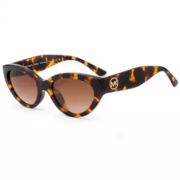 Michael Kors Women's MK-2253U Cat Eye Saulesbrilles Melns Pelēks Gradients 53mm