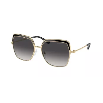 Michael Kors Sieviešu Saulesbrilles MK1141-10148G Roze Zelts Butterfly Rāmis Pelēks Gradienta Lēcas 57mm