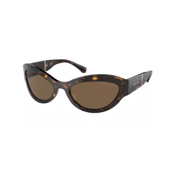 Michael Kors Sieviešu Saulesbrilles MK2198-300673 Tumši Bruņurupuča Acetāta Rāmis Brūnas Gradienta Lēcas 59mm