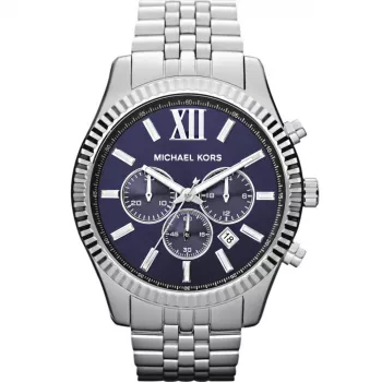 Michael Kors MK8280 Vīriešu hronogrāfa pulkstenis 45mm nerūsējošais tērauds zils ciparnīca