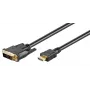 MicroConnect DVI-D vīrišķais uz HDMI vīrišķo adaptera kabelis 0,5 m melns