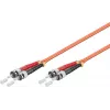 Microconnect FIB112002-2 ST/UPC uz ST/UPC OM2 Duplex Multimode optiskās šķiedras savienojuma kabelis, 2m, oranžs