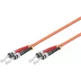 Microconnect FIB112002-2 ST/UPC uz ST/UPC OM2 Duplex Multimode optiskās šķiedras savienojuma kabelis, 2m, oranžs