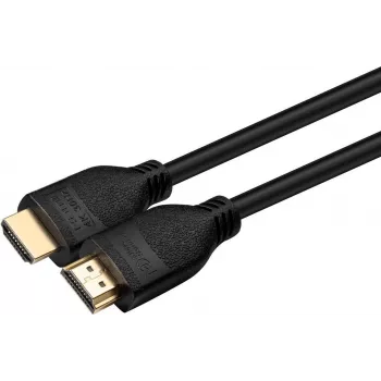 MicroConnect HDMI High Speed kabelis ar Ethernet, 3m CCS, zeltīti savienotāji, melns, 4K Ultra HD, 3D, ARC, HDCP