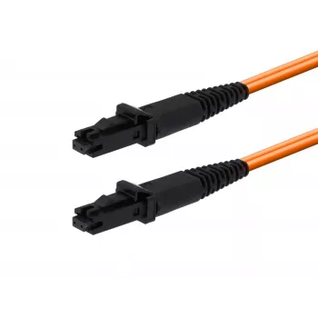 MICROCONNECT MTRJ/UPC uz MTRJ/UPC 0,5 m OM1 dupleksā optiskā šķiedras savienojuma kabelis, oranžs