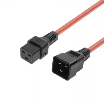 MICROCONNECT barošanas vads C19 IEC Lock - C20, 2m, Melns, 16A 250V, Locking IEC C20 uz C19