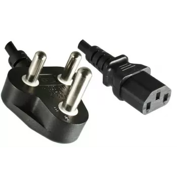 MICROCONNECT barošanas vads Dienvidāfrikas Type M uz IEC C13, 1.8m, Melns