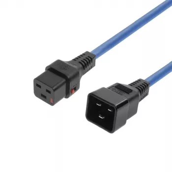 MICROCONNECT Powercord C19 IEC Lock - C20, 2m, 16A, bloķējošs C19 uz C20, melns