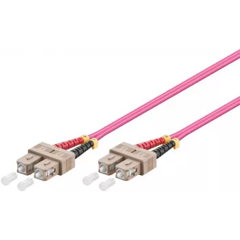 MICROCONNECT SC/UPC to SC/UPC OM4 Fiber Patch Cable 15m - Aqua LSZH Duplex