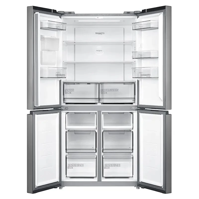 Midea Side-by-Side Ledusskapis MDRM632FGD46W, No Frost, 470 L, Nerūsējošais Tērauds, Energoklase D