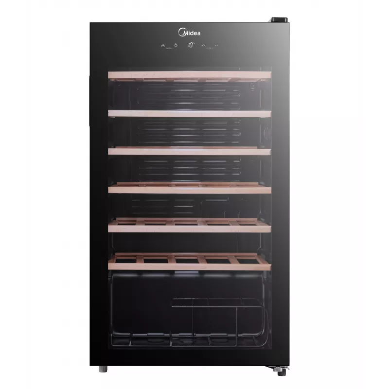 Midea Vīna dzesētājs MDRW150FGG22W Brīvstāvošs 34 pudeles Melns