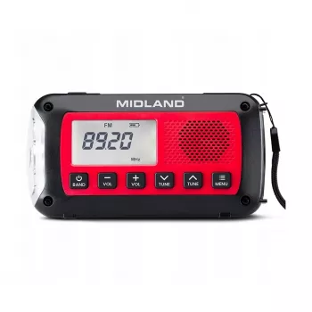 Midland ER100 Ārkārtas radio ar 2600mAh akumulatoru