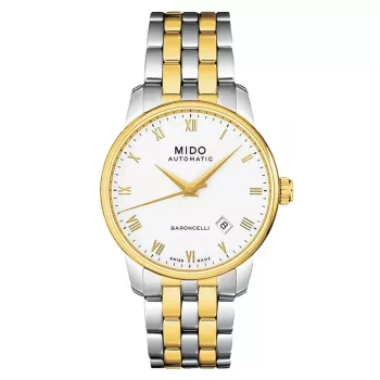 MIDO Men's Watch M86009261 Baroncelli III 38mm Automatic Silver Dial Black Leather