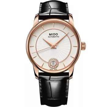 MIDO Sieviešu Automātiskais Pulkstenis M007207360360 33mm Rožu Zelta PVD Nerūsējošais Tērauds un Āda