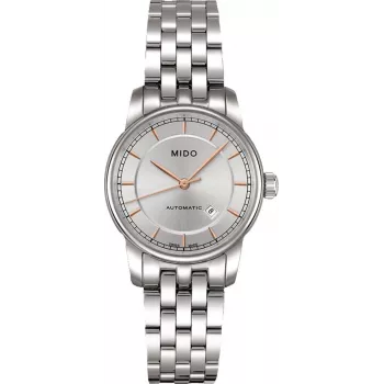 MIDO sieviešu automātiskais pulkstenis M76004101 29mm nerūsējošais tērauds sudraba ciparnīca