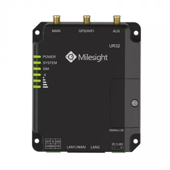 Milesight UR32L-L04EU-P industriālais 4G LTE Cat 4 maršrutētājs ar PoE, divām SIM, seriālo portu, I/O, VPN, metāla korpusu, DIN sliedi