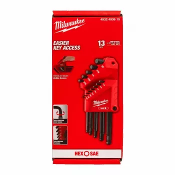 Milwaukee Allen Wrench Imperial Set 13gab. Sešstūra atslēgu komplekts ar melno oksīda pārklājumu