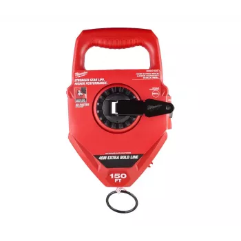 Milwaukee Chalk Line 45m Spole – Metāla kloķis, planētu pārnesums, pretīssprūšanas sistēma