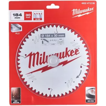 Milwaukee Ripzāģa disks 184x30x2.4x54T Alumīnijs CSB P W