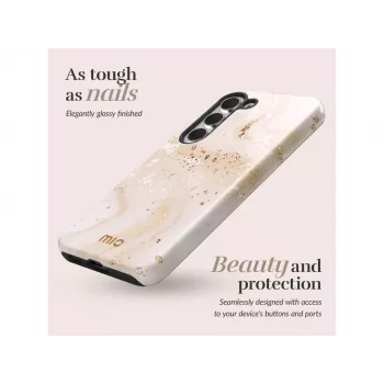 MIO Gold Marble Magsafe saderīgs maciņš Samsung S25 Plus 5G
