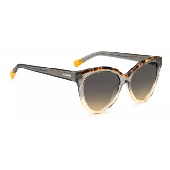 MISSONI Sieviešu saulesbrilles MIS0088SMQEF7 - Taisnstūra acetāta rāmis, UV400 aizsardzība, 57 mm lēcas