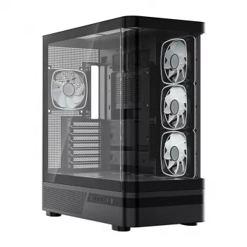 MODECOM Volcano AQ100 ARGB Midi Tower korpuss - Melns