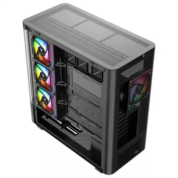 MODECOM Volcano AQ100 ARGB Midi Tower korpuss - Melns