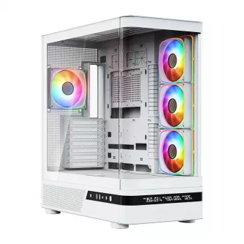 MODECOM Volcano AQ200 ARGB Midi Tower korpuss balts