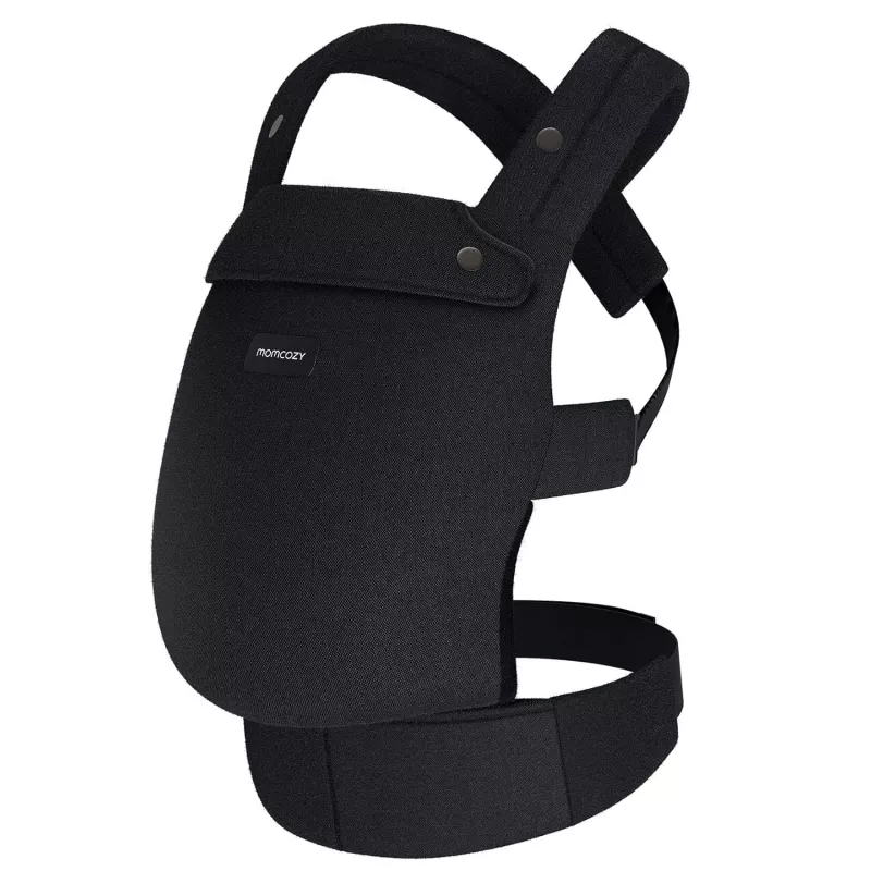 Momcozy BC001 Mīkstais strukturētais mazuļa nēsāmais ar noņemamu gurnu sēdekli, Melns, 0-36 mēneši, 3.5-20 kg